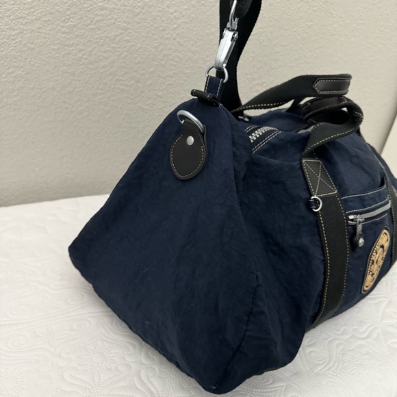 Kipling Large Dark Blue Duffel Bag Travel Gym Weekender Sports Tote - Picture 5 of 10